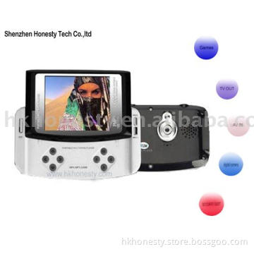 screen  slide design 3.0&quot; TFT mp4 game player+camera+TV out+AV in/out +DV